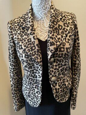 Dana Buchman Leopard Print Blazer